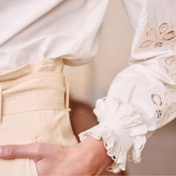 Sezane Chemise Kelly Blouse in Ecru - Picture 2 of 4